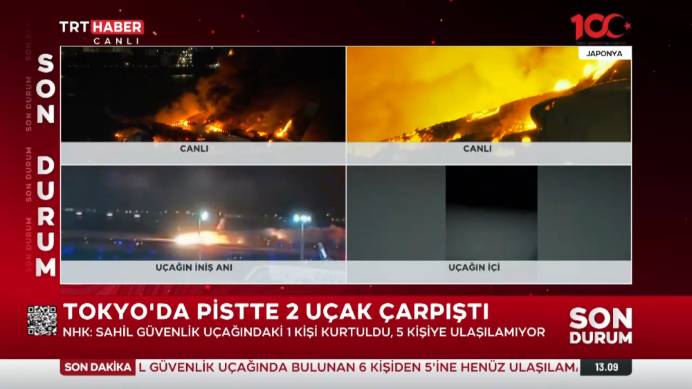TOKYO’DA YAŞANAN UÇAK KAZASI ÖZEL YAYINI