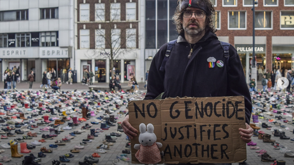GÖRSEL GALERİ: UTRECHT’TE FİLİSTİNLİ ÇOCUKLARIN KATLEDİLMESİNE PROTESTO