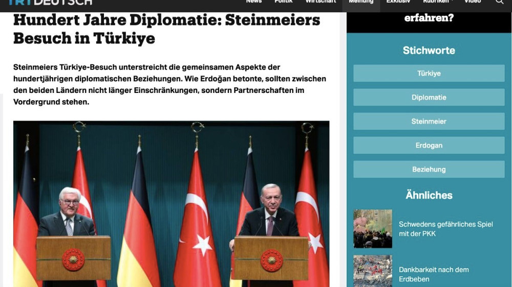 GÖRÜŞ: HABERİ YÜZ YILLIK DİPLOMASİ: STEİNMEİER'İN TÜRKİYE ZİYARETİ
